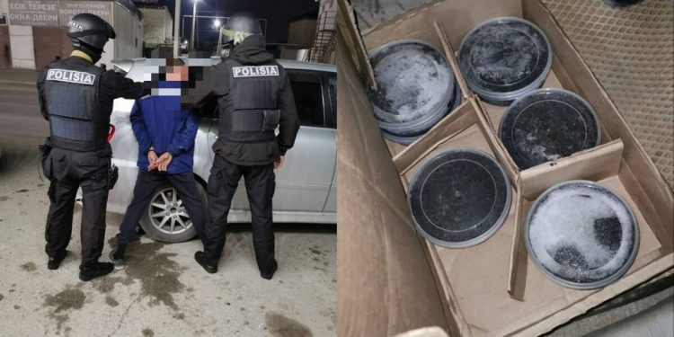 Более 3 кг икры осетровых рыб обнаружили в авто у жителя Мангистау
