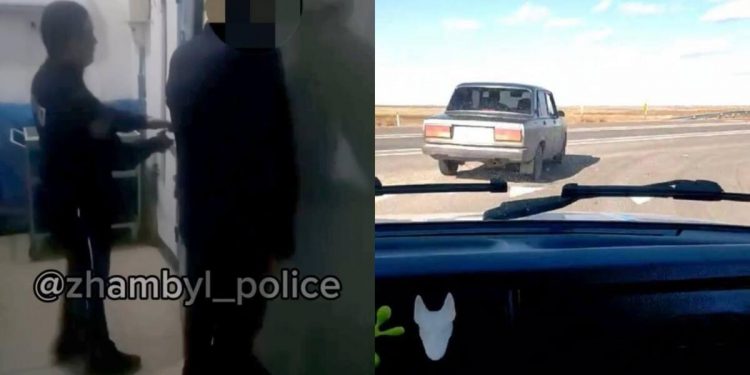 Пьяного лишенника задержали жамбылские полицейские
