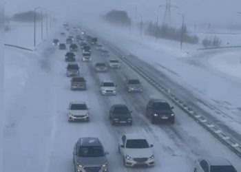 Почти 900 авто, оставшихся в снежном плену, сопроводили акмолинские полицейские