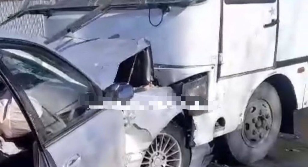 ДТП с пьяным водителем и пассажирским автобусом в Талдыкоргане попало на видео