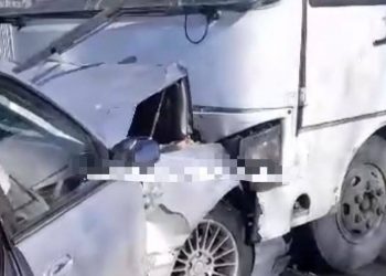 ДТП с пьяным водителем и пассажирским автобусом в Талдыкоргане попало на видео