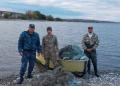 Акваторию озера Балхаш от различного мусора очищали полицейские Карагандинской области