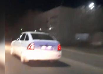 Ночная погоня за пьяным водителем попала на видео в Астане