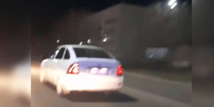Ночная погоня за пьяным водителем попала на видео в Астане