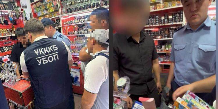 Более 300 вейпов изъяли в двух торговых магазинах в Туркестане