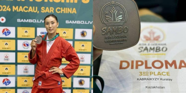 Бронзовую медаль по боевому самбо в чемпионате Азии завоевала полицейский из ЗКО